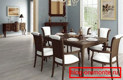 La combinazione di laminato leggero con pareti blu-argento